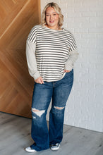 Load image into Gallery viewer, One Eleven North Super Clever Patchwork Striped Top in Ivory