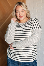 Load image into Gallery viewer, One Eleven North Super Clever Patchwork Striped Top in Ivory