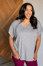 Load image into Gallery viewer, One Eleven North Take it Easy Eyelet Trim Top