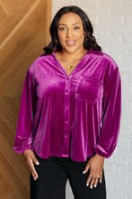 Load image into Gallery viewer, Jodifl The Best Policy Velvet Balloon Sleeve Top