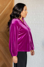 Load image into Gallery viewer, Jodifl The Best Policy Velvet Balloon Sleeve Top