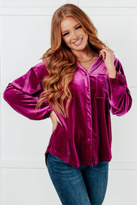 Jodifl The Best Policy Velvet Balloon Sleeve Top
