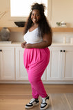 Rae Mode The Motive Slouch Jogger in Hot Pink