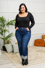 Load image into Gallery viewer, HEIMISH The Trisha Textured Square Neck Bodysuit in Black