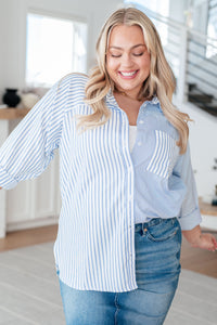 JODIFL This or That Striped Button Down
