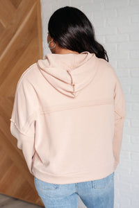 One Eleven North Throwback Heartthrob Hoodie in Beige