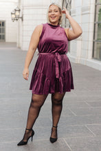 Load image into Gallery viewer, GEEGEE Tied In A Bow Velvet Dress