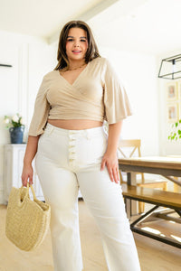 ZENANA Tiny Dancer Wrapped Cropped Cardigan