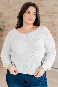 ONE ELEVEN NORTH Told You So Ribbed Knit V Neck Sweater