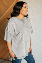 Load image into Gallery viewer, ONE ELEVEN NORTH Unbothered Mineral Wash Top in Grey