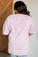 Load image into Gallery viewer, ONE ELEVEN NORTH Unbothered Mineral Wash Top in Orchid Petal