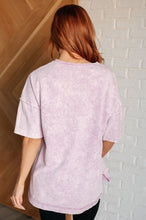 Load image into Gallery viewer, ONE ELEVEN NORTH Unbothered Mineral Wash Top in Orchid Petal