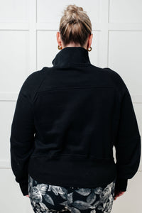 One Eleven North Under Her Spell Half Zip Pullover in Black