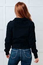 Load image into Gallery viewer, One Eleven North Under Her Spell Half Zip Pullover in Black