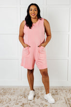 Load image into Gallery viewer, RAE MODE Up and Running Mineral Wash Romper in Coral Pink