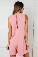 Load image into Gallery viewer, RAE MODE Up and Running Mineral Wash Romper in Coral Pink