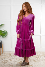Load image into Gallery viewer, Jodifl Velvet Flamenco Maxi Dress