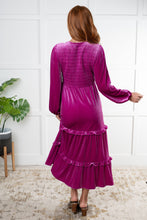 Load image into Gallery viewer, Jodifl Velvet Flamenco Maxi Dress