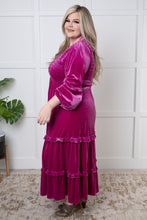 Load image into Gallery viewer, Jodifl Velvet Flamenco Maxi Dress