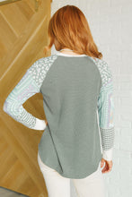 Load image into Gallery viewer, Mixed Print Waffle Knit Long Sleeve Shirt Back