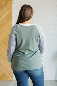 7TH RAY Very Curious Mixed Print Waffle Knit Shirt