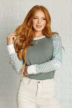 Load image into Gallery viewer, Mixed Print Waffle Knit Long Sleeve Shirt Front