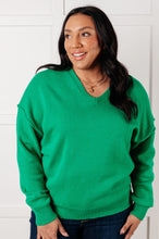 Load image into Gallery viewer, ONE ELEVEN NORTH Very Understandable V-Neck Sweater in Green