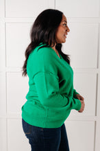Load image into Gallery viewer, ONE ELEVEN NORTH Very Understandable V-Neck Sweater in Green