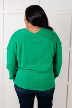 Load image into Gallery viewer, ONE ELEVEN NORTH Very Understandable V-Neck Sweater in Green