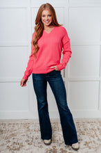 Load image into Gallery viewer, One Eleven North Very Understandable V-Neck Sweater in Pink