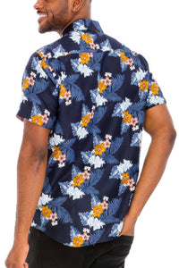 WEIV Hawaiian Print Button Down Shirt