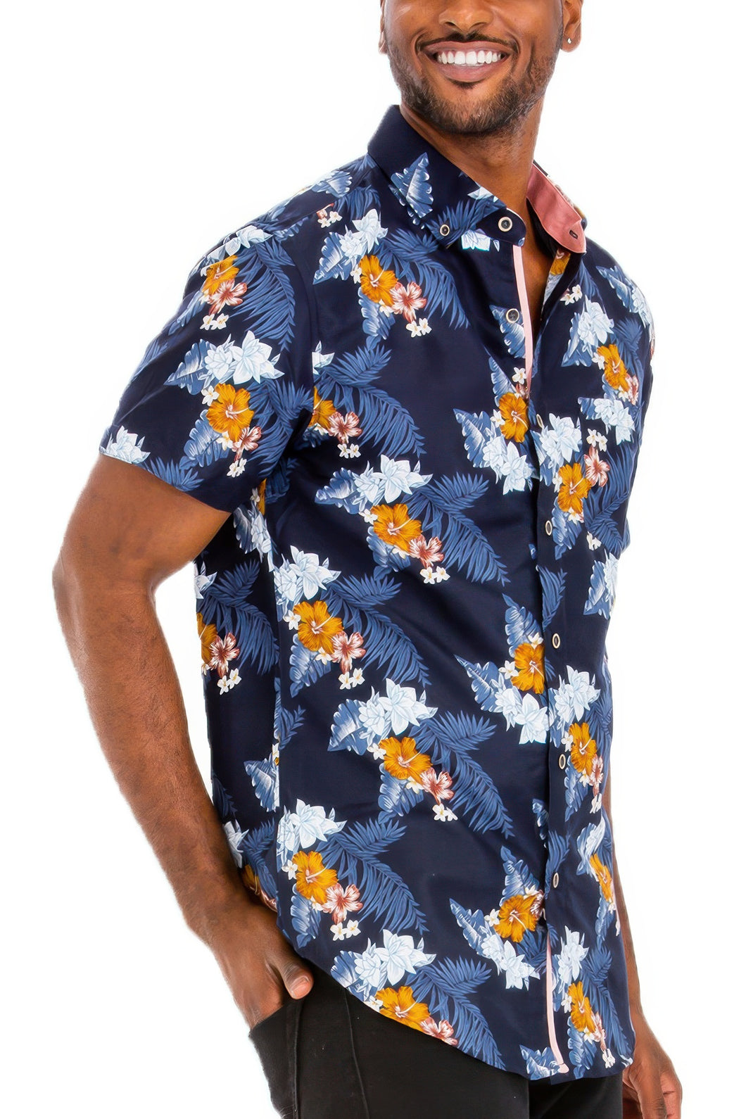 WEIV Hawaiian Print Button Down Shirt