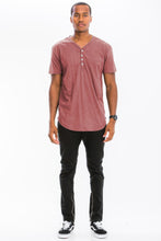 Load image into Gallery viewer, WEIV Short Sleeve 4 Button Henley Shirt