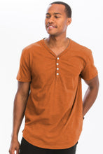 Load image into Gallery viewer, WEIV Short Sleeve 4 Button Henley Shirt