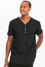 Load image into Gallery viewer, WEIV Short Sleeve 4 Button Henley Shirt