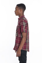 Load image into Gallery viewer, WEIV Men&#39;s Casual Short Sleeve Checker Shirts