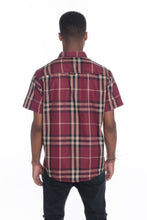 Load image into Gallery viewer, WEIV Men&#39;s Casual Short Sleeve Checker Shirts