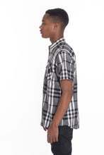 Load image into Gallery viewer, WEIV Men&#39;s Casual Short Sleeve Checker Shirts