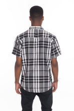 Load image into Gallery viewer, WEIV Men&#39;s Casual Short Sleeve Checker Shirts