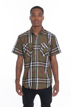 Load image into Gallery viewer, WEIV Men&#39;s Casual Short Sleeve Checker Shirts