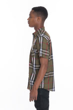 Load image into Gallery viewer, WEIV Men&#39;s Casual Short Sleeve Checker Shirts