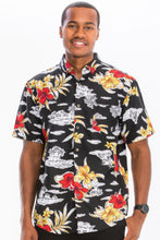 Load image into Gallery viewer, WEIV Men&#39;s Print Hawaiian Button Down Shirt