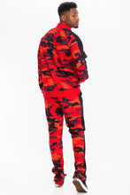 Load image into Gallery viewer, WEIV Full Camo With Stripe Track Bottom Pants