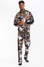 Load image into Gallery viewer, WEIV Full Camo With Stripe Track Bottom Pants