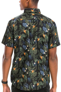 WEIV Hawaiian Print Button Down Shirt