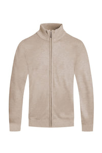 WEIV Men's Solid Full Zip Sweater