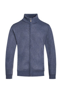 WEIV Men's Solid Full Zip Sweater