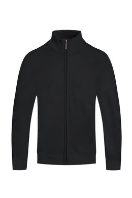 WEIV Men's Solid Full Zip Sweater