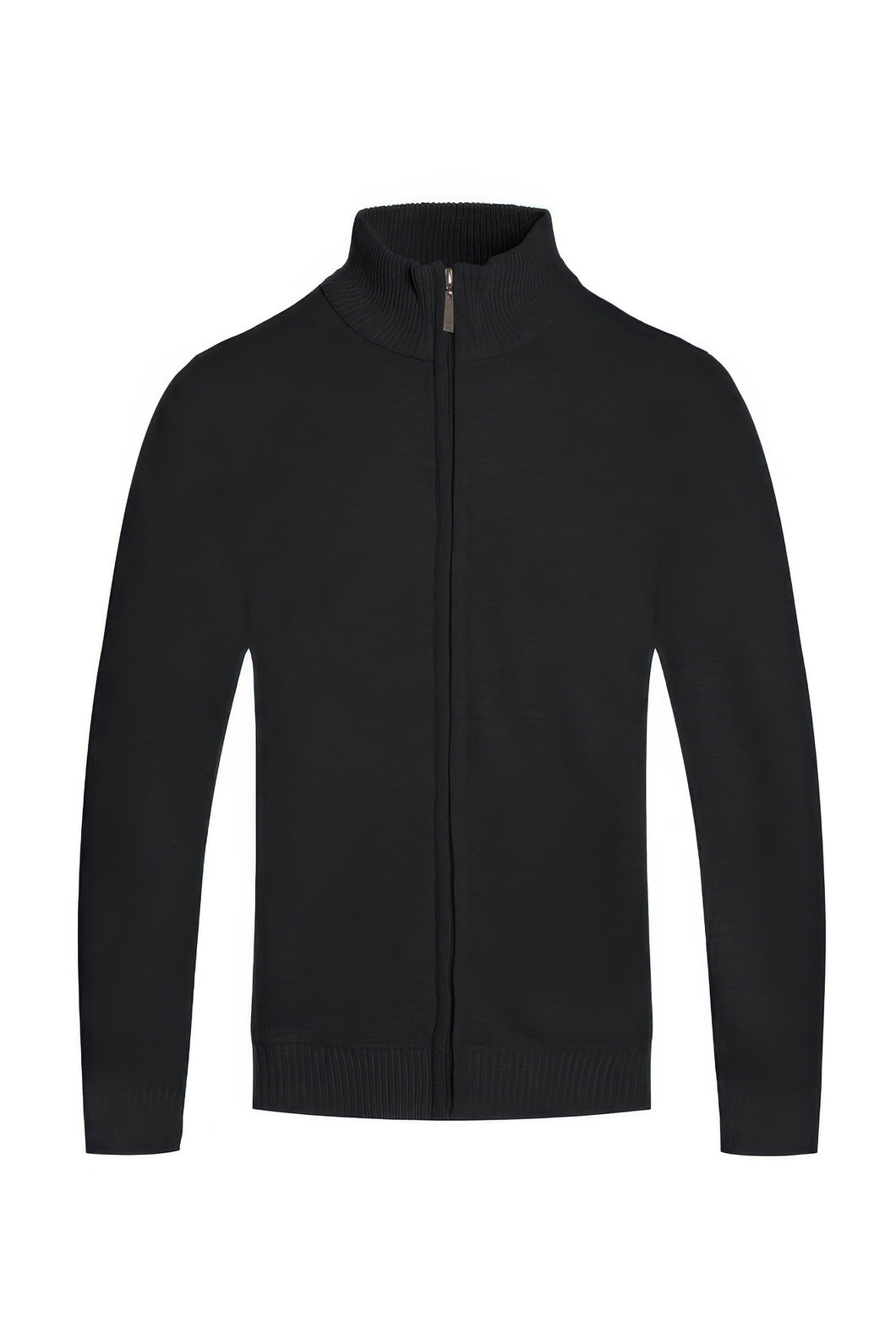 WEIV Men's Solid Full Zip Sweater