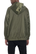 Load image into Gallery viewer, WEIV Satin Full Zip Hooded Windbreaker